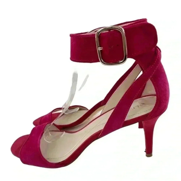 Alfani womens Cassidy heels size 10 fuchsia suede open toe stilettos - Picture 5 of 14